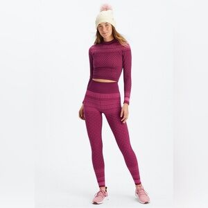 Fabletics Women's Holly Seamless Long Sleeve Crop Knit Top Sz S